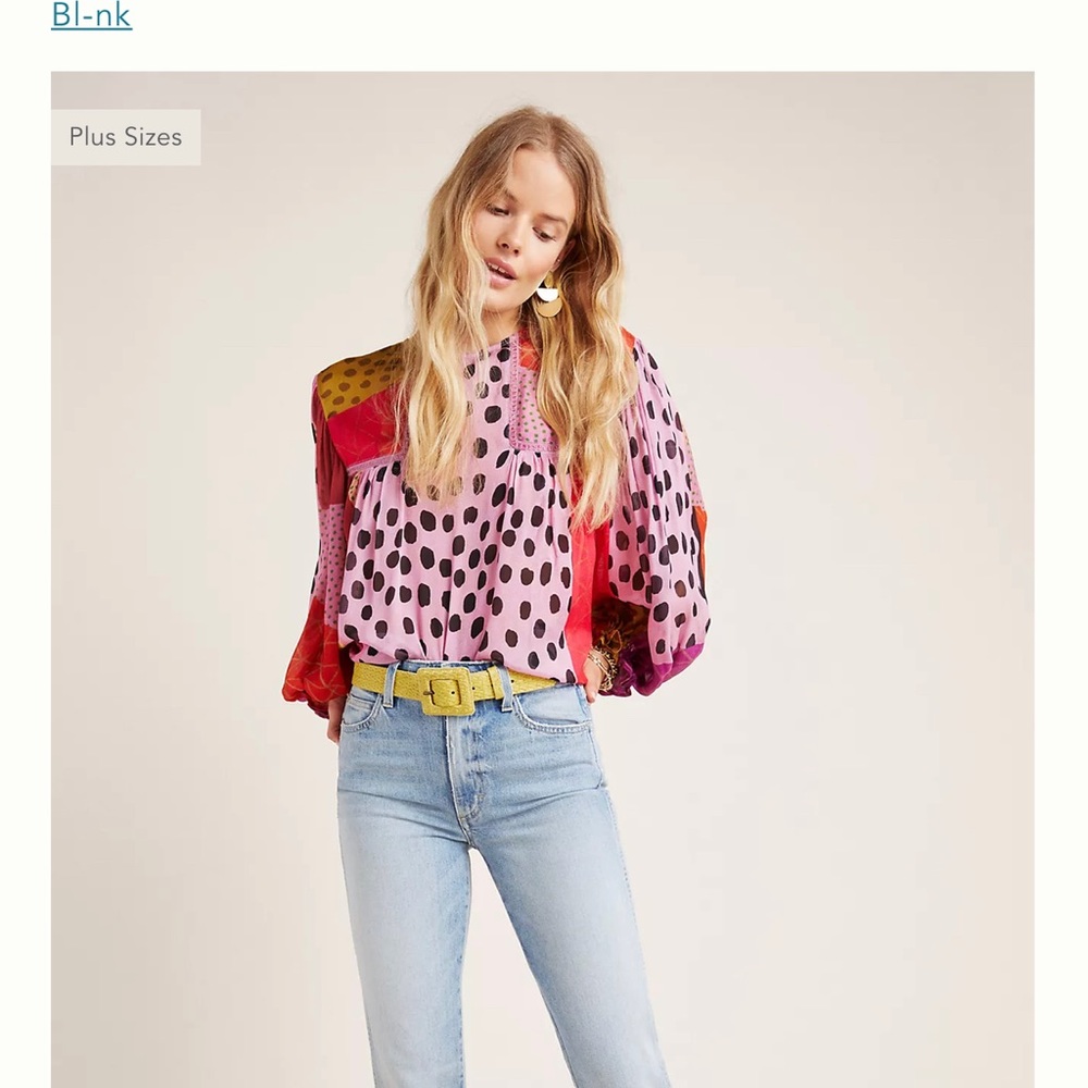 NWT Bl-nk Miranda Peasant Blouse